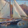 "Drying Sails,  The Mercantile, Camden Harbor"
Oil,  20" x 24"