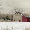 Bucks County Barn in Winter
Watercolor, 7.5" x 11.25