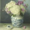 Hydrangea & Stock in Ginger Jar
Oil, 16" x 14" 