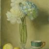Peonies, Hydrangea & Demi Tasse
Oil, 18" x 12" 