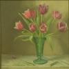 Tulips in a Daffodil Vase
Oil, 8" x 8" 