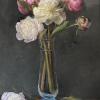 Peonies in Blue Glass Vase
Oil, 16" x 11" 