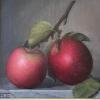 Orchard Apples with Leaves
Oil, 8" x 8" 