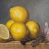 Lemon, Garlic and Bayleaf
Oil, 9" x 12" 