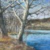 The Wait for Spring, Grey day on the Delaware
Pastel, 12" x 16" 