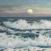 Meeting the October Moon
Pastel, 12" x 16" 